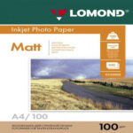 LOMOND 102002 Бумага Lomond 0102002 A4/100г/м2/100л./белый матовое/матовое для струйной печати (Где лучшая цена?)